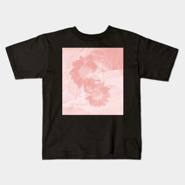 Mysterious flowers and butterflies in pink Kids T-Shirt by hereswendy